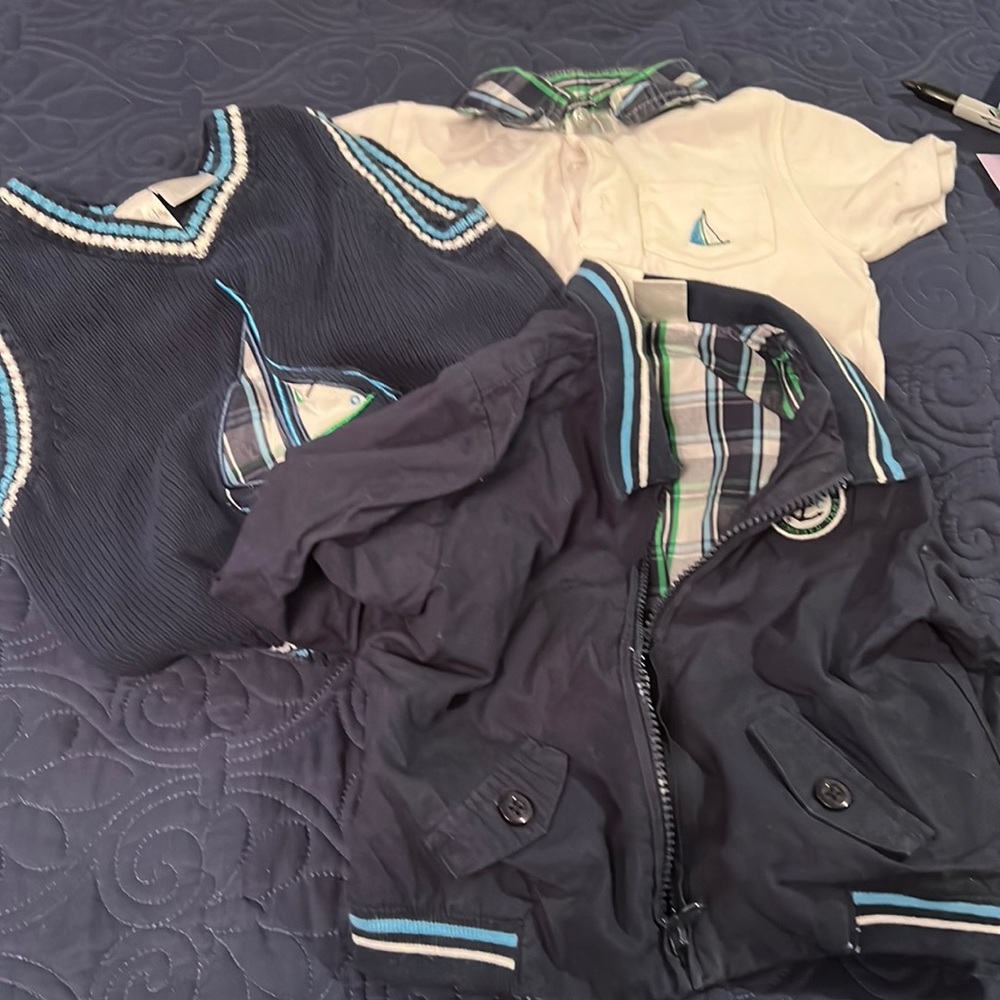 Kids outfit -jacket, vest, polo size 18 mon
